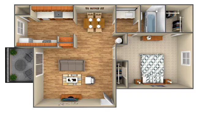 Birch (w/ Bookshelves) 1021 floor plan